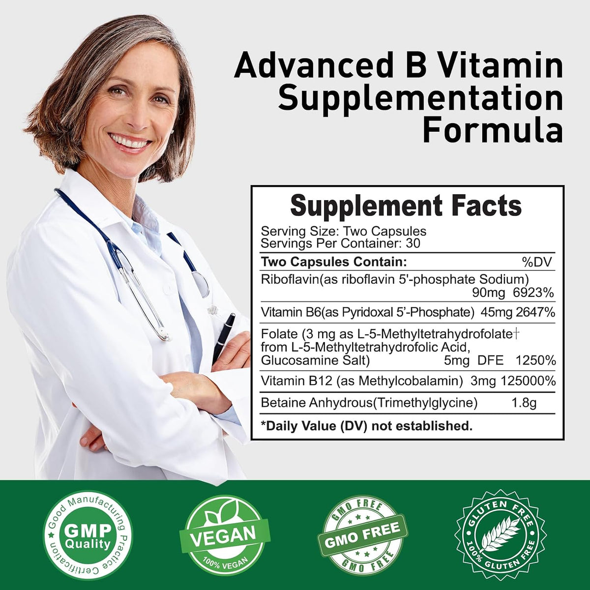Simlike Active Folate (5-MTHF) with Vitamins B Complex, B12, B2, and B6 – Supports Methylation and Normal Homocysteine Metabolism – 60 Capsules - görsel 4