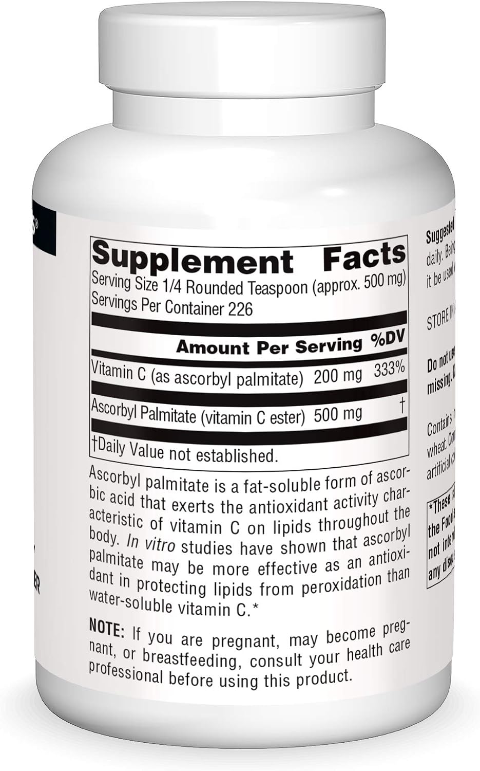 Source Naturals Ascorbyl Palmitate – Fat-Soluble Vitamin C, 113 g - görsel 3