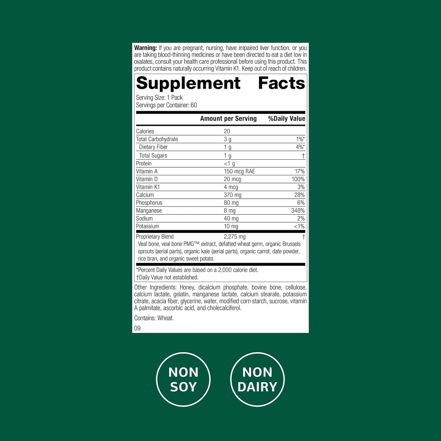 Standard Process Bone Health Pack - 60 Packs (60 Servings) - görsel 2
