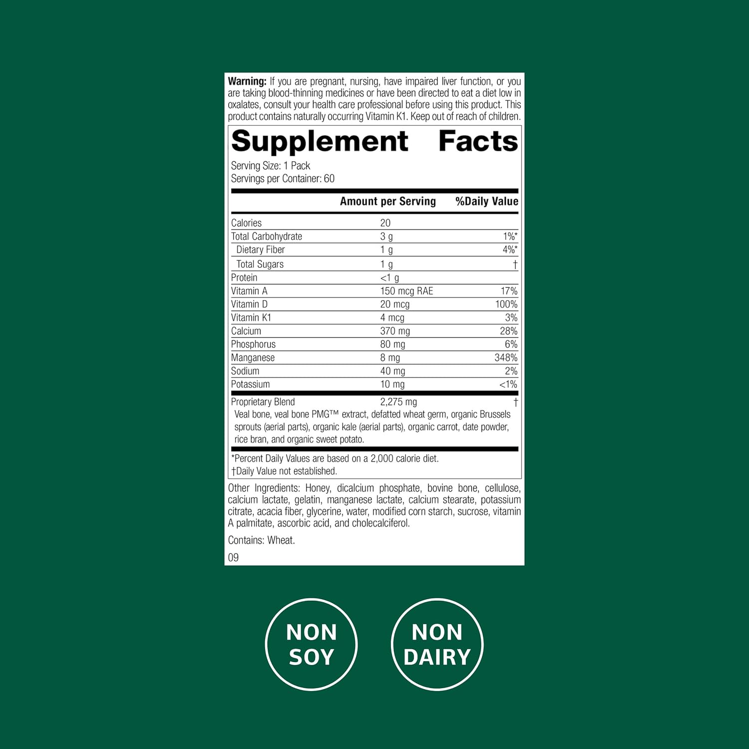 Standard Process Bone Health Pack - 60 Packs (60 Servings) - görsel 2