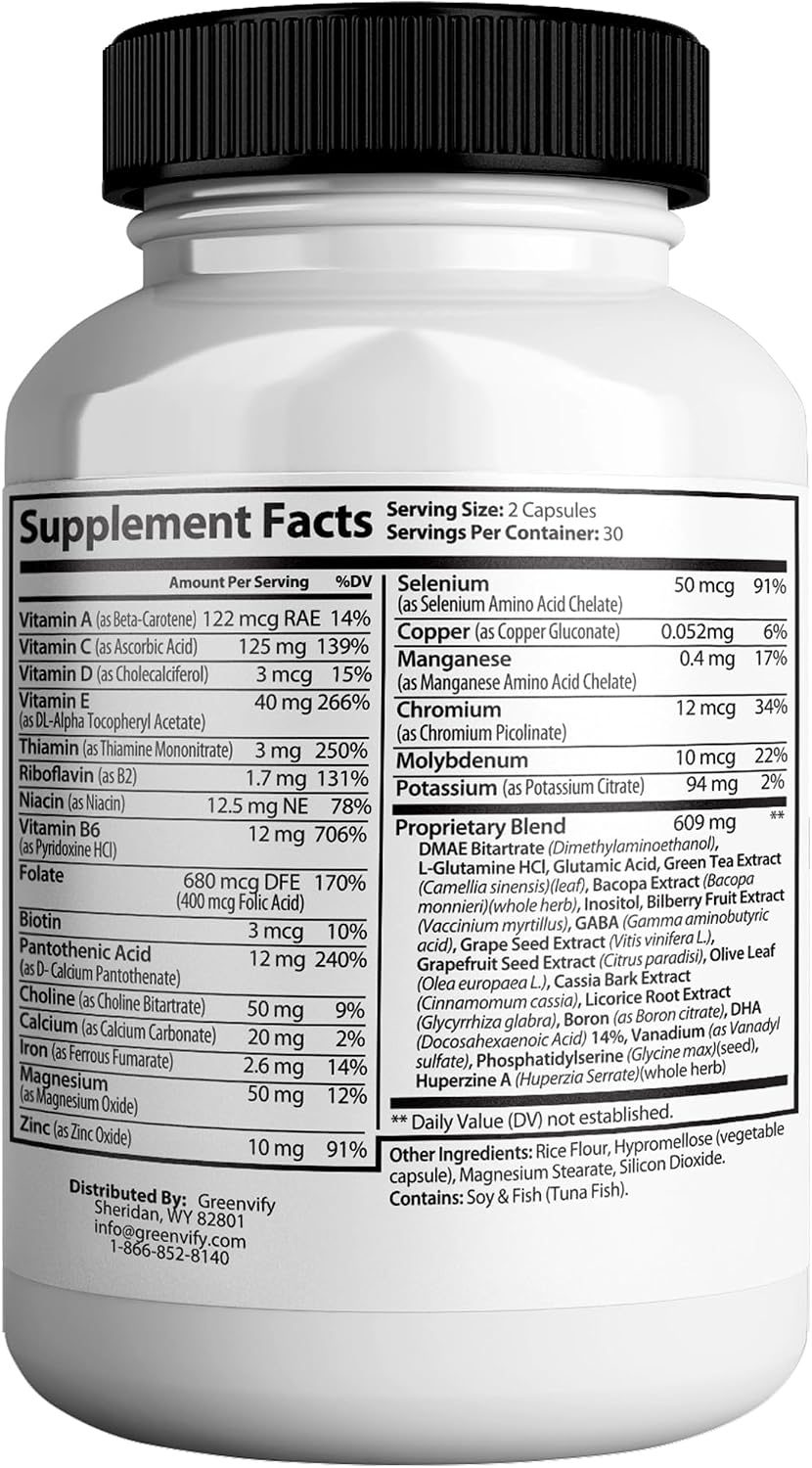 Neuro Zoom Max Extra Strength Brain Support with Herbal Ingredients, 60 Capsules - görsel 2