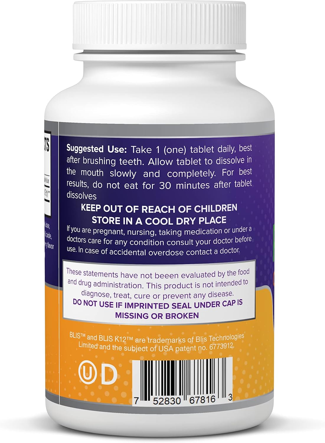 Oral Probiotic Supplement with BLIS K12 – 4 Billion CFU – Dairy-Free – Doctor Formulated - görsel 4