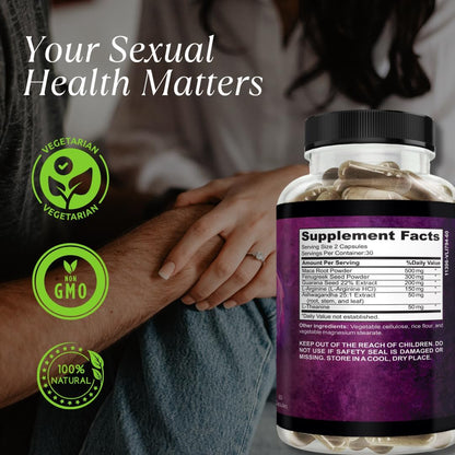 Crave Women's Desire Booster – with Maca, Ashwagandha & L-Theanine – 60 Vegan Capsules