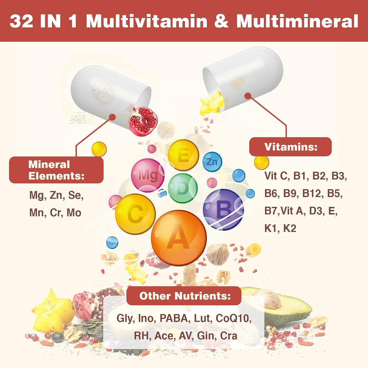 Sambugra Liposomal Multivitamin for Women 50+ - Women Daily Multivitamin with 32 Ingredients, CoQ10, Vitamins C, B, D, E for Cardiovascular & Bone Health Support - Iron-Free (60 Capsules) - görsel 4