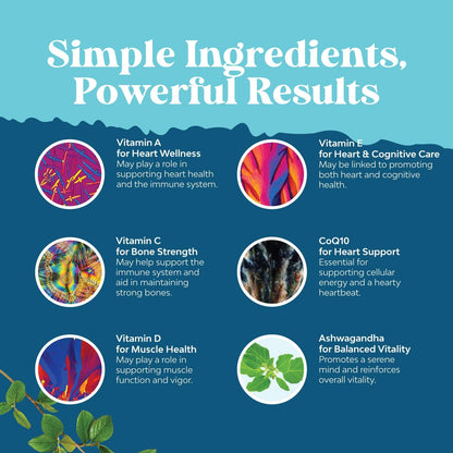Men's Multivitamin Gummies with Superfood Complex - Daily Multivitamin for Men with CoQ10 and Ashwagandha - 90 Gummies