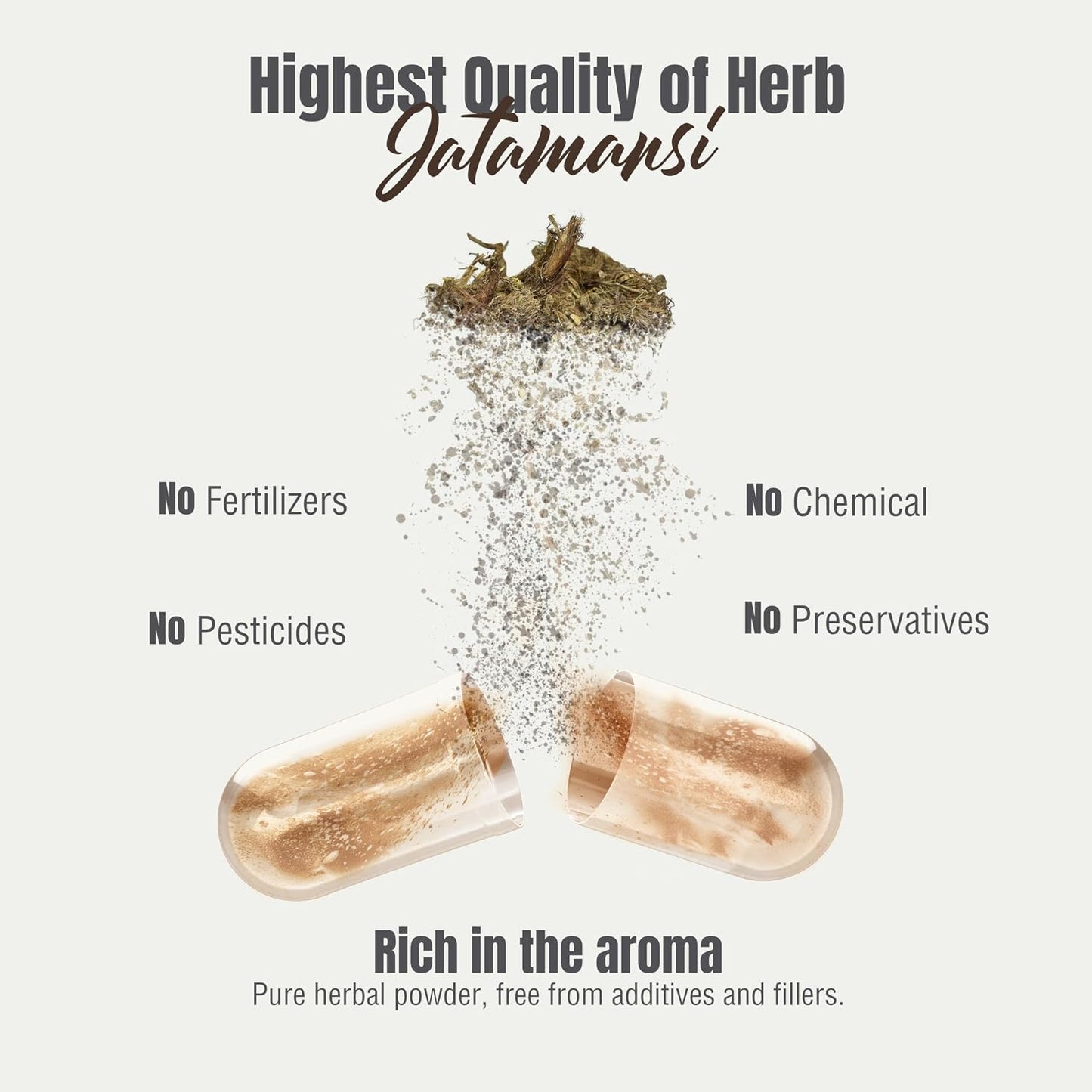 Jatamansi Capsules - Nardostachys Jatamansi Herbal Supplement for Relaxation and Hair Wellness - 60 Vegan Capsules (800 mg each) - görsel 8