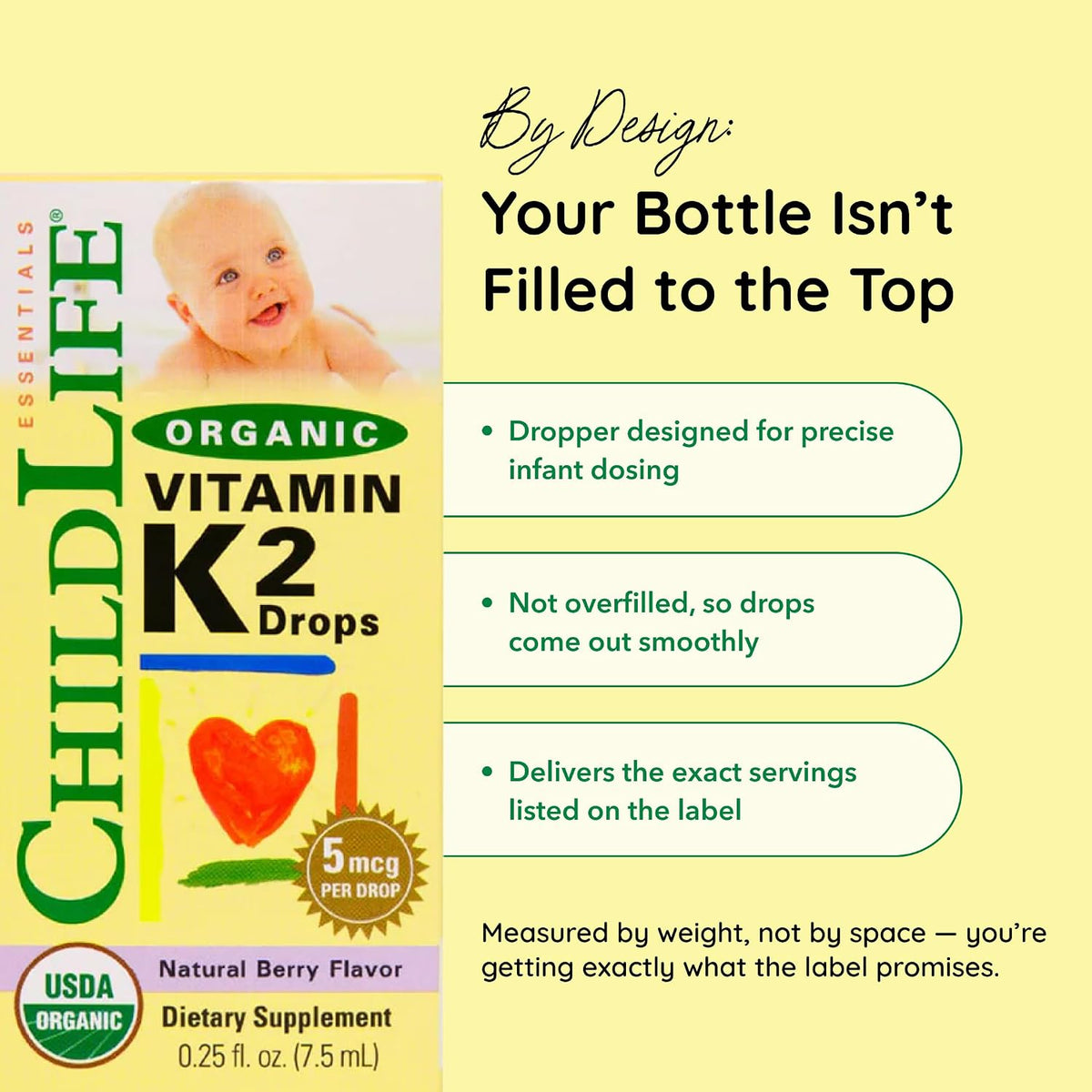 ChildLife Essentials Organic Vitamin K2 Drops - Natural Berry Flavour, 0.25 fl oz - görsel 4
