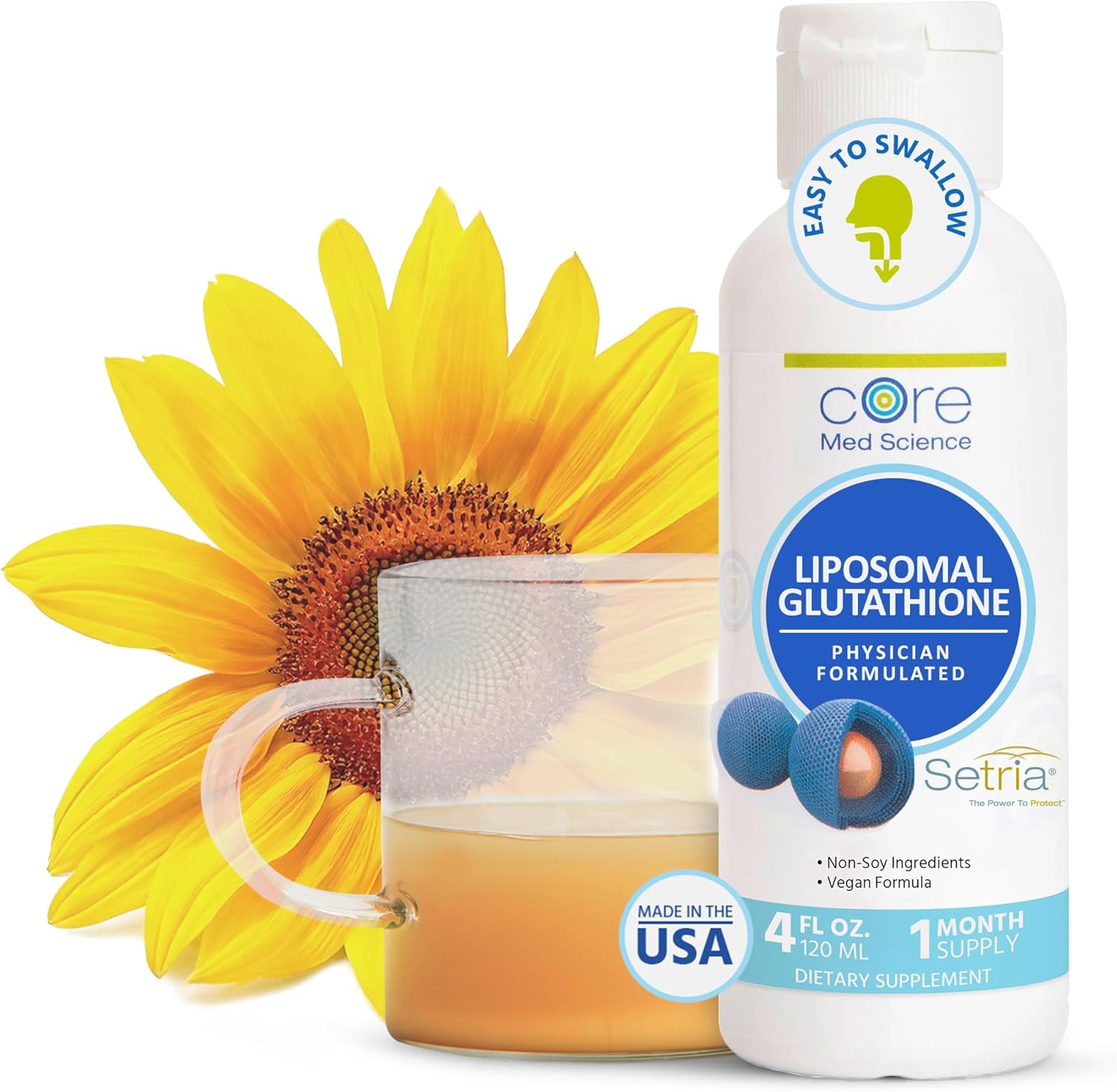 Core Med Science Liposomal Glutathione Supplement - 500mg, 120ml - görsel 1