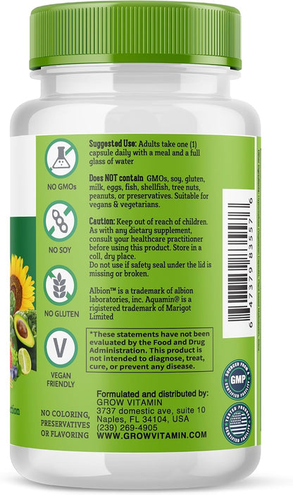 grow vitamin One Daily Multivitamin for Women – Energy Support – Whole Food Supplement – Non-GMO, Gluten-free – 60 Capsules