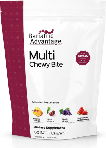 Bariatric Advantage Multi Chewy Bite - Dark Cherry - 60 Count