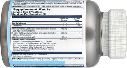 SOLARAY Continence Max with Flowtrol, Vegetable Capsules (Carton) | 90 Count
