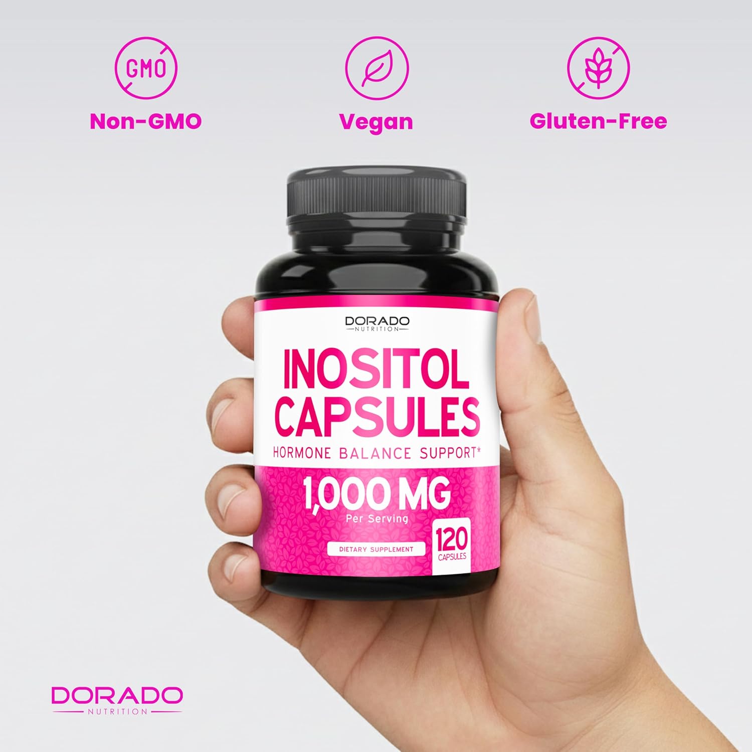 Myo-Inositol 1000mg Capsules – Hormone Balance Support – 120 Count - görsel 7