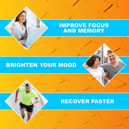 Cover Three Brain Assist Brain Supplement with Curcumin and Uridine - Liquid Focus Formula, Orange Slice Flavour