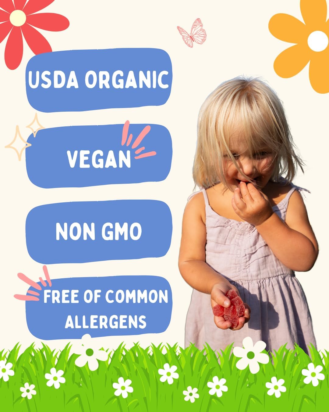 Krunchy Kids Vitamin D3 Gummies for Children 2+ – Clean Ingredients Strawberry Gummies, Vegan & Non-GMO, Low Glycaemic Vitamin D Supplement for Immune & Bone Support, 30 Count - görsel 7