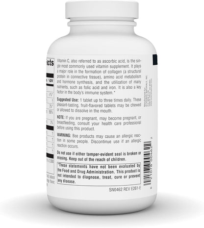 Source Naturals Chewable C, Acerola Cherry, 500mg - 100 Fruit Flavoured Tablets