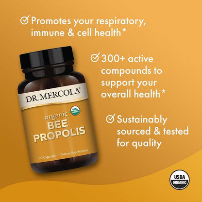 Dr. Mercola Organic Bee Propolis - 30 Capsules