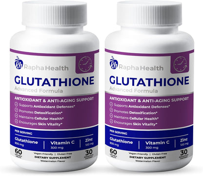 Glutathione Enhanced with Vitamin C & Zinc - Twin Pack, 120 Tablets