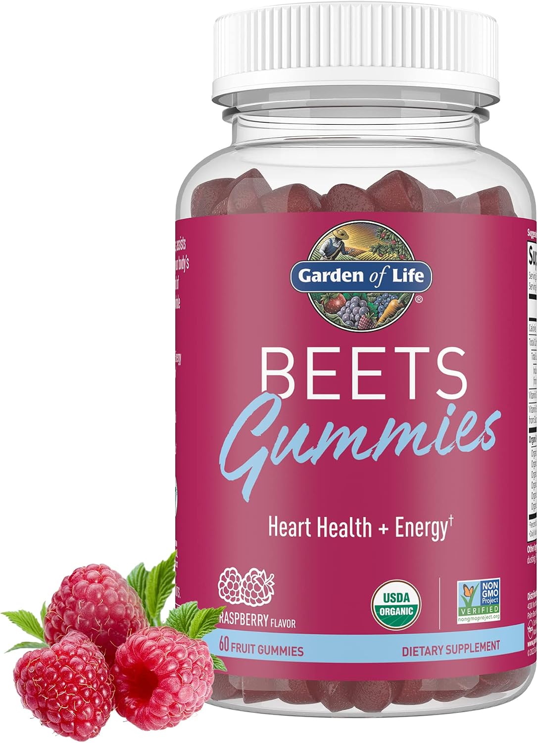 Garden of Life Beets Gummies - Organic Raspberry, 60 Gummies - görsel 1