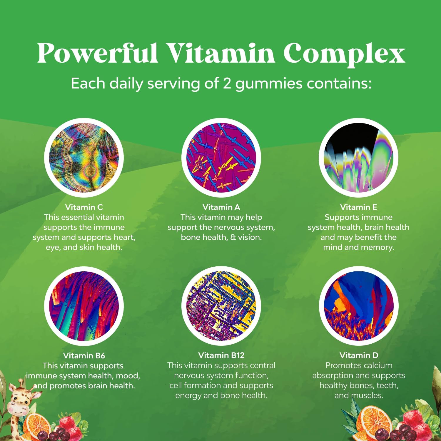 Natures Craft Plant Based Kids Multivitamin Gummies – Multivitamin for Kids Immune System Support with Vitamins A, C, D3, E, B and Zinc – Gelatine and Gluten-free, Non-GM – 180 Gummies - görsel 3