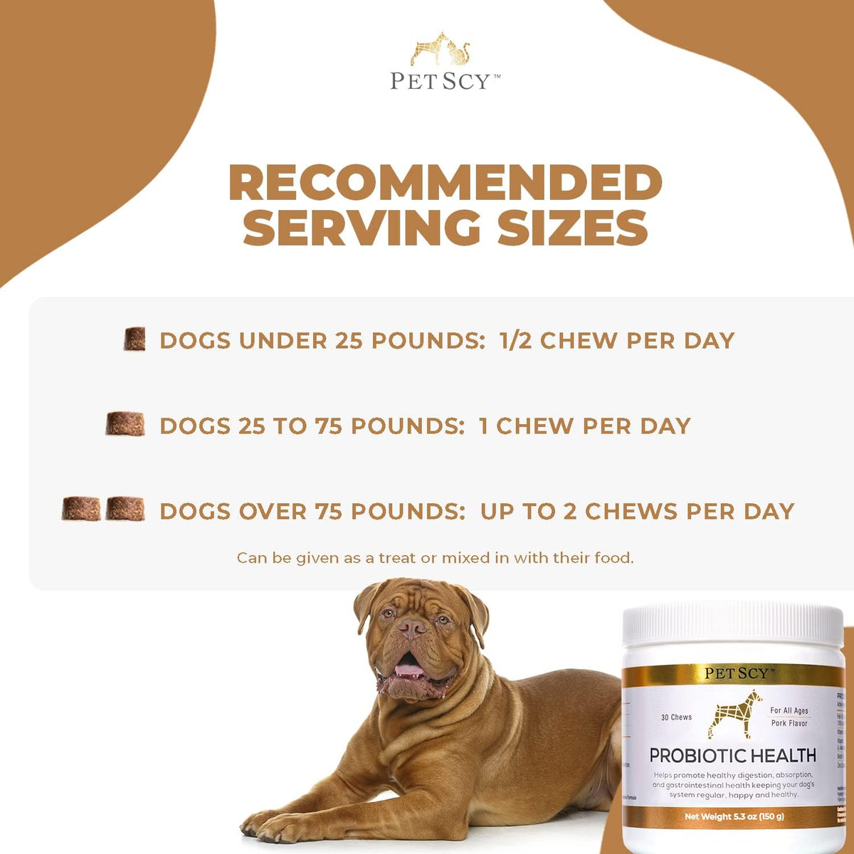 Probiotic Chews for Dogs by PetScy – 30 Chews with Prebiotic Fibre and Omega-3 - görsel 6