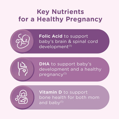 Centrum Prenatal Multivitamin Gummies with DHA and Folic Acid, Mixed Berry and Orange - 60 Count
