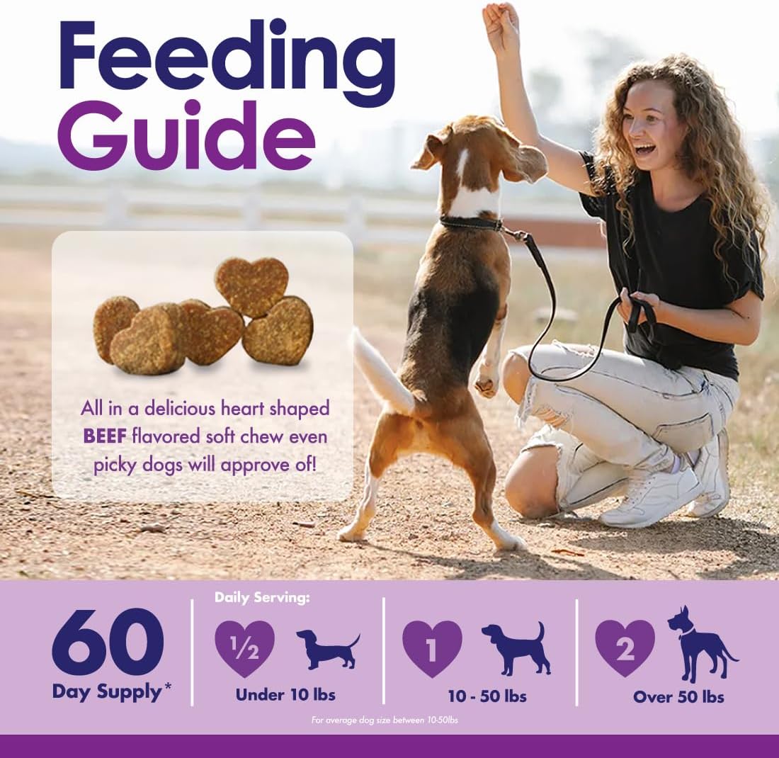 NuLife Natural Pet Health Dog Multivitamin Chewable - 22-in-1 with Green Lipped Mussel & Omega-3 - 60 Beef Chews - görsel 6