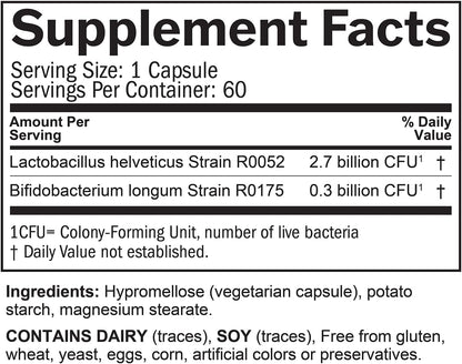 BRAINMD Dr Amen ProBRAINbiotics - 3 Billion CFU Probiotic, 60 Capsules