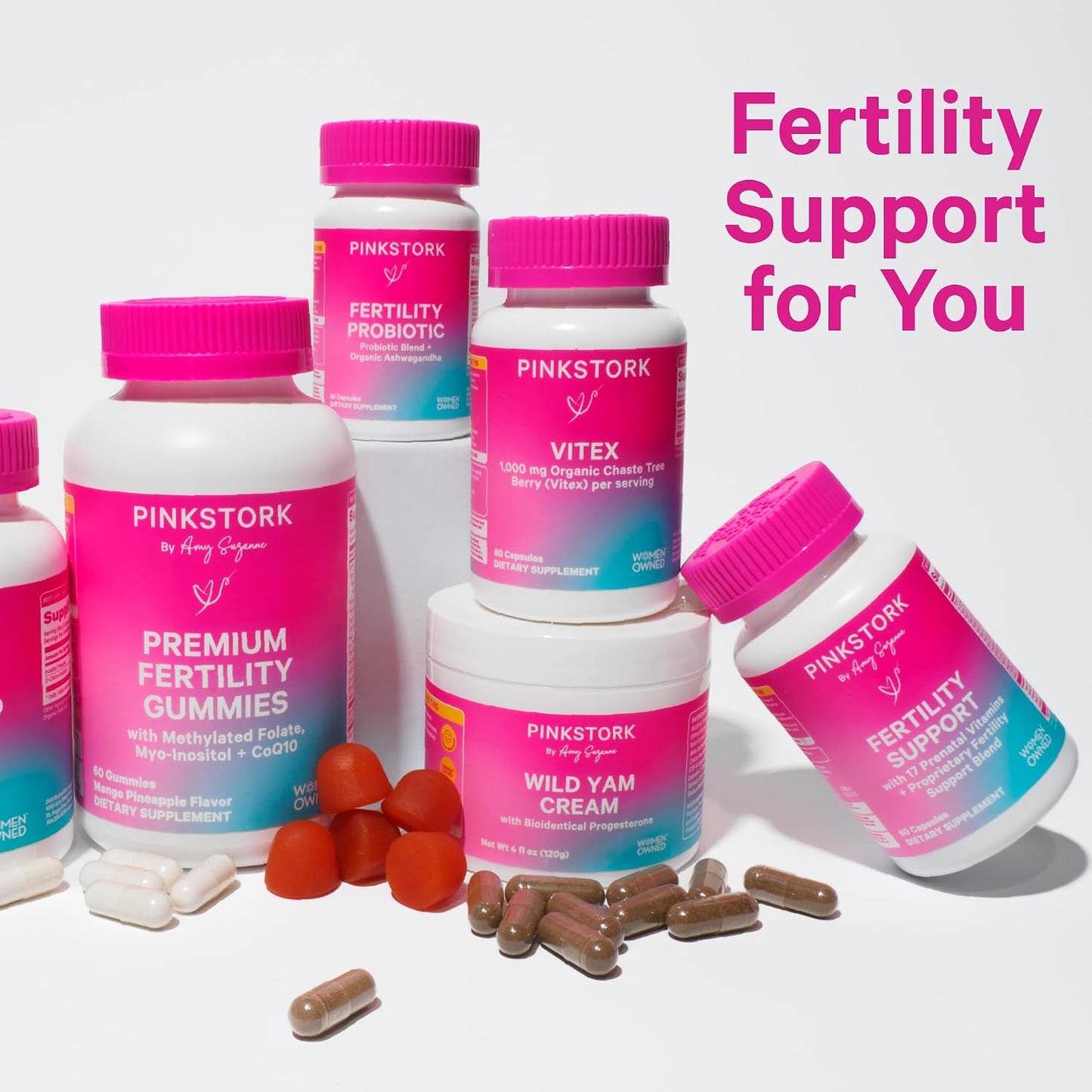 Pink Stork Fertility Support Probiotics with Ashwagandha – 30 Capsules - görsel 5