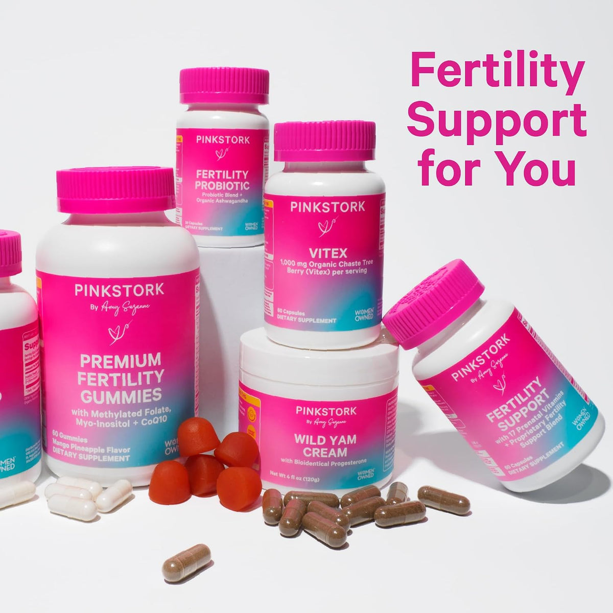 Pink Stork Fertility Support Probiotics with Ashwagandha – 30 Capsules - görsel 5
