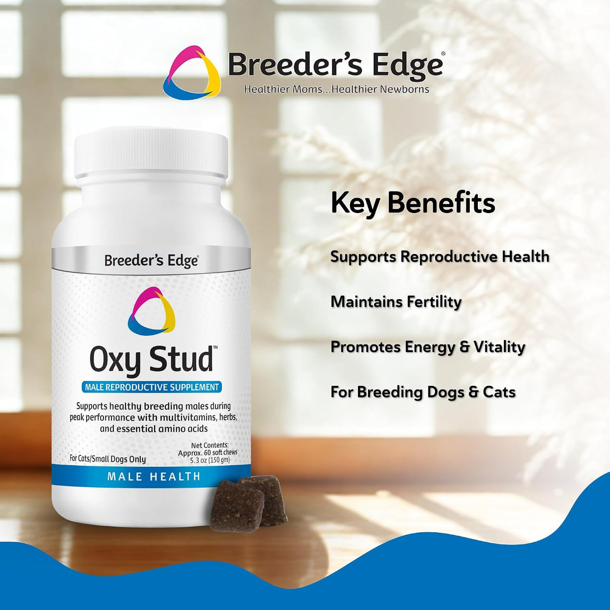 Breeder’s Edge Oxy Stud Male Supplement for Dogs & Cats – 60 Soft Chews - görsel 3