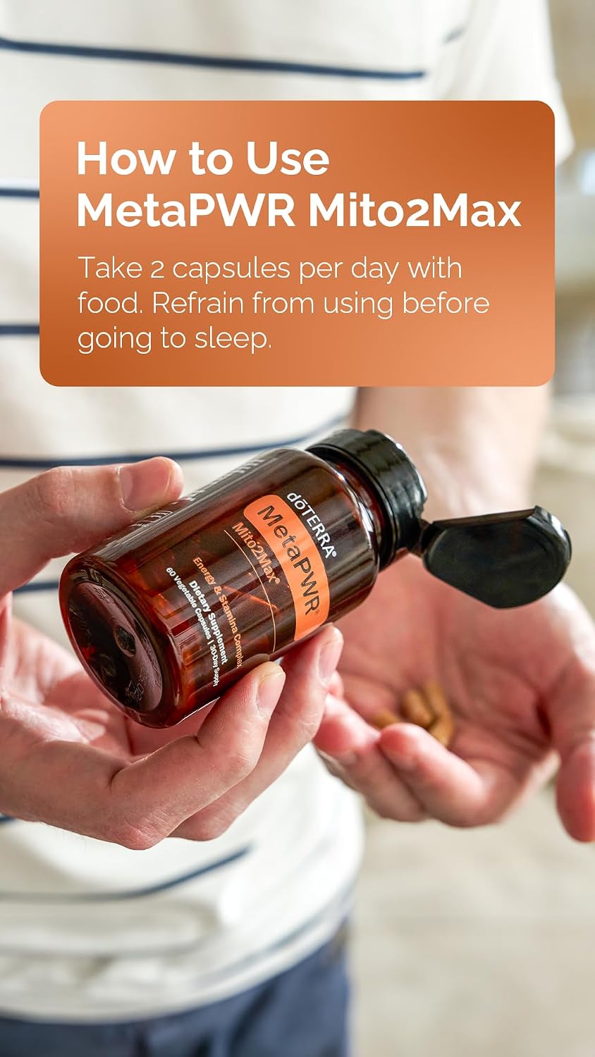 doTERRA MetaPWR Mito2Max Energy Supplement - 60 Capsules - görsel 5