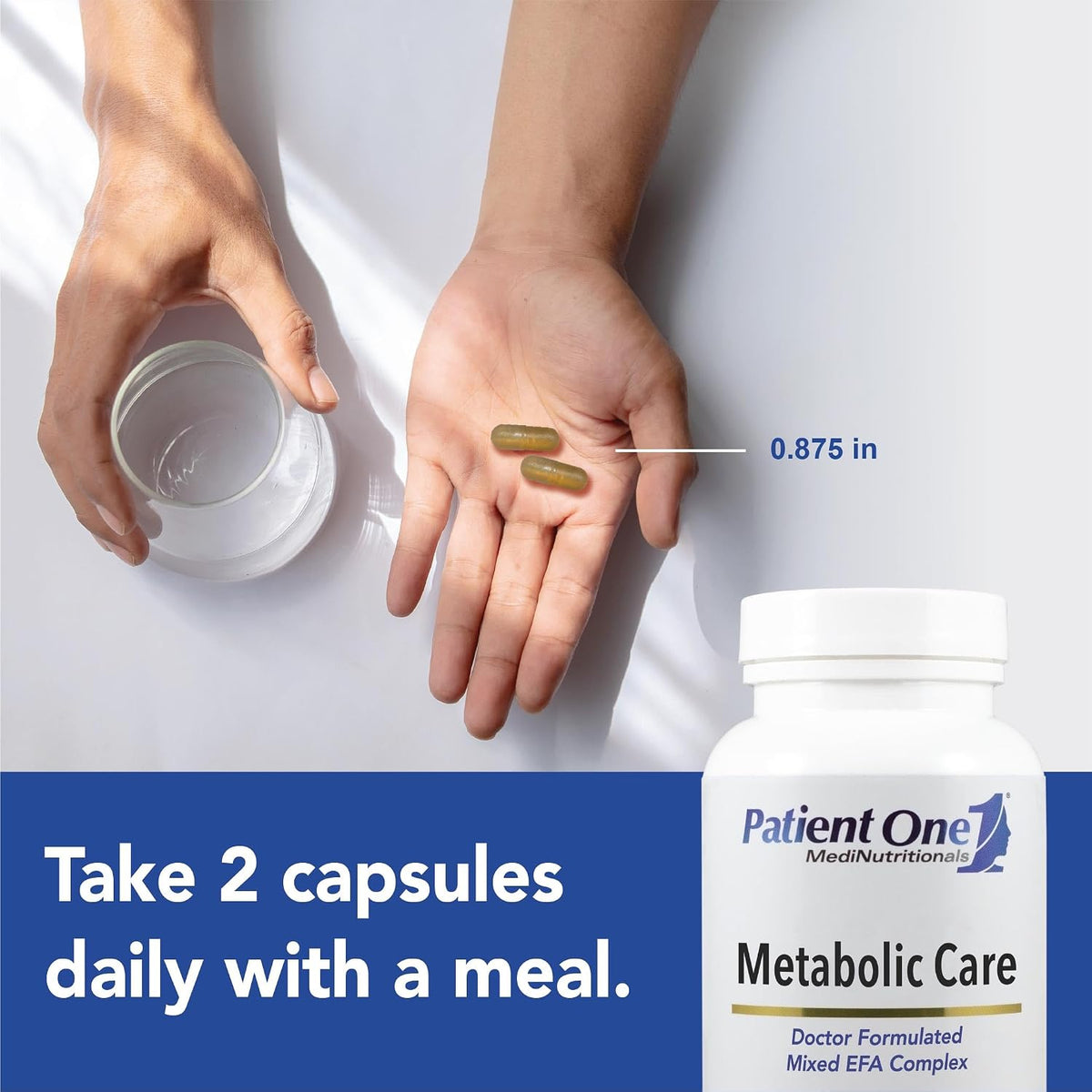 Patient One Metabolic Care – Omega-3, CLA and Borage Oil Food Supplement for Inflammatory Response and Heart Support – 240 Softgels - görsel 3