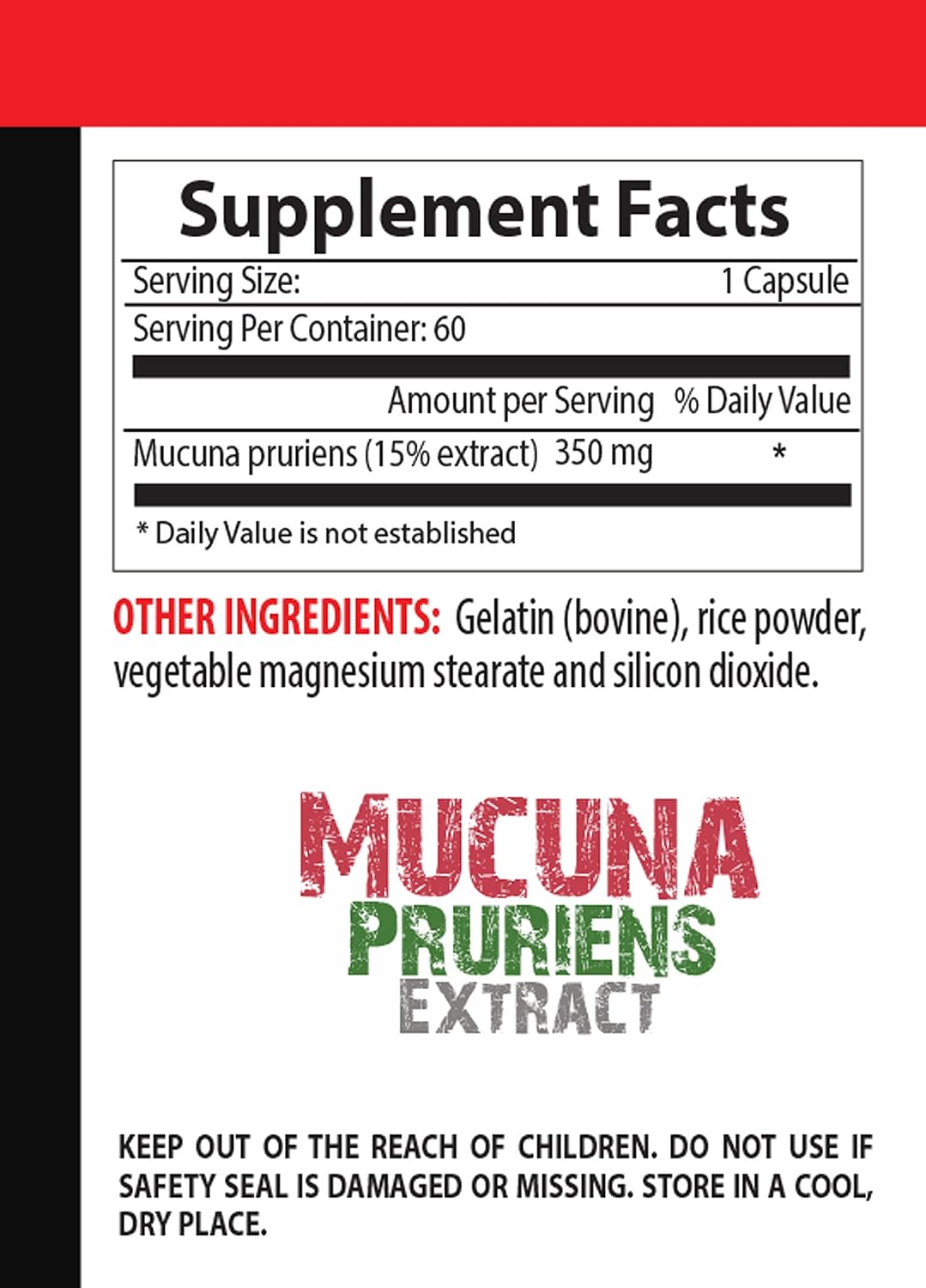 Mucuna Pruriens Extract, Velvet Beans - Brain Support Food Supplement for Concentration and Memory, 60 Capsules - görsel 5