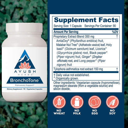Ayush Herbs Bronchotone – Bronchial Support Supplement