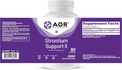 AOR Strontium Support II 341 mg, 60 Vegan Capsules