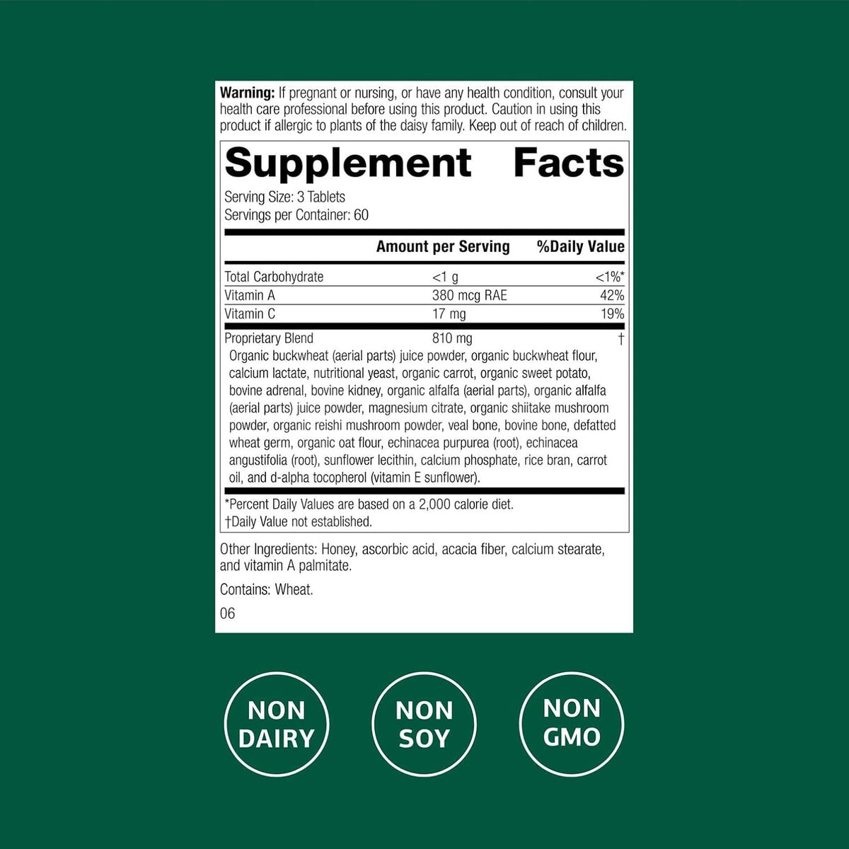 Standard Process Cataplex A-C-P - Whole Food Supplement with Vitamins A and C - Supports Immune Function and Dental Health - Dairy-Free and Soya-Free - 180 Tablets (60 Servings) - görsel 2