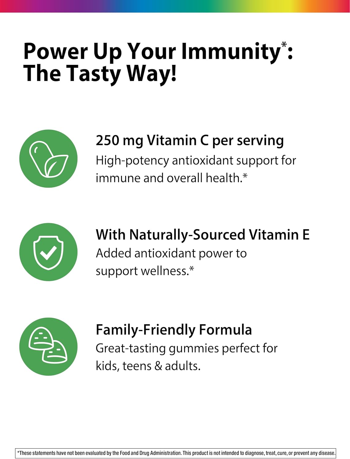 Rainbow Light Vitamin C Gummies with Vitamin E, 90 Gummies, Tangy Orange Flavour - görsel 4