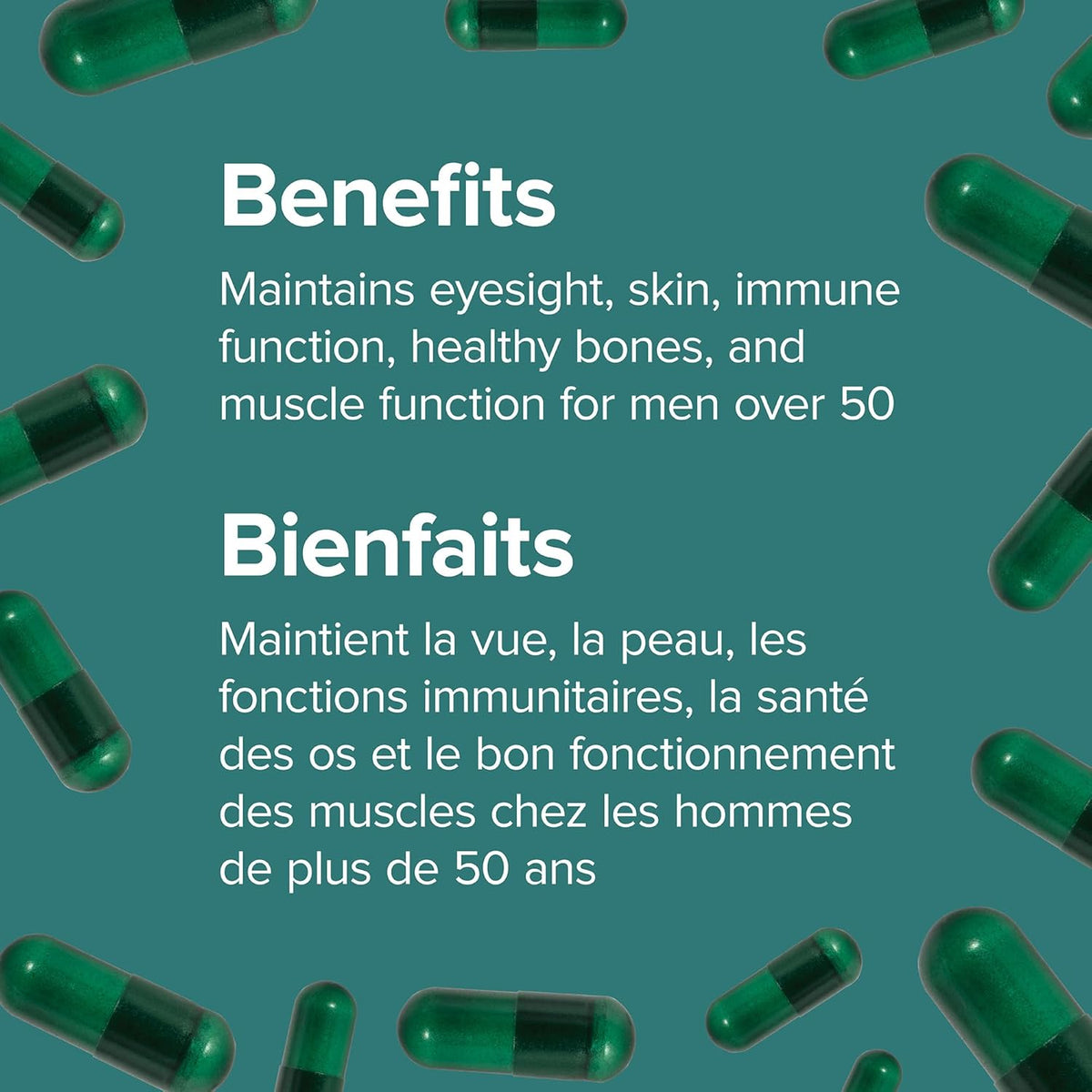 Webber Naturals Men's 50+ Most Complete Multi, 90 Vegetarian Capsules - görsel 5