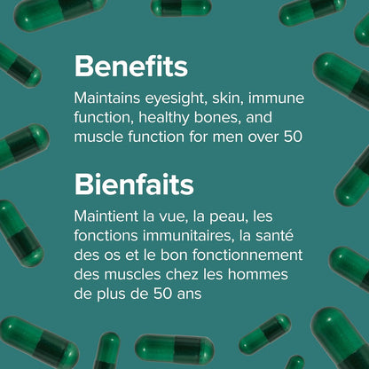 Webber Naturals Men's 50+ Most Complete Multi, 90 Vegetarian Capsules