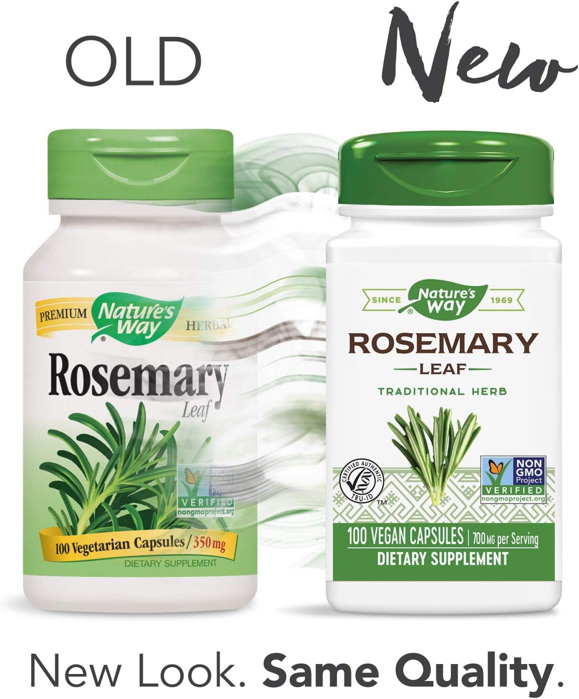 Nature's Way Premium Herbal Rosemary Leaf, 350 mg, 100 Vcaps (Pack of 4) - görsel 2