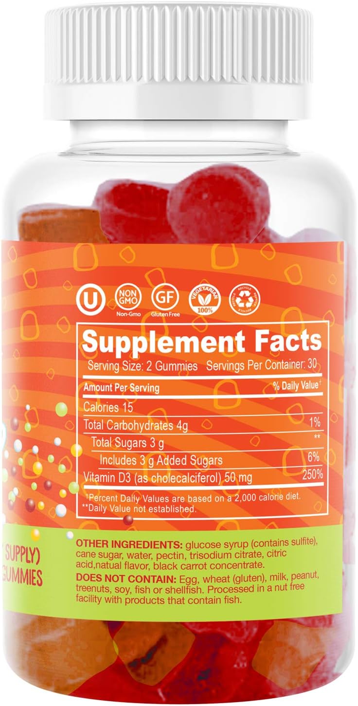 Vital+Boon Vitamin D3 Gummies – Bone & Immune Support (60 Gummies) - görsel 2