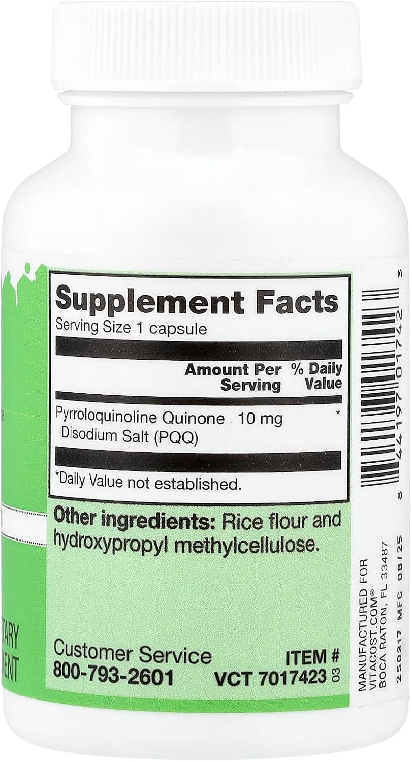 Vitacost PQQ, 10 mg, 30 Capsules - görsel 2