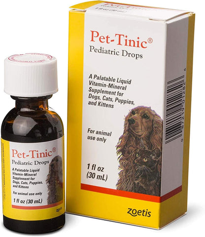 Pet-Tinic Paediatric Drops for Dogs, Cats, Puppies and Kittens, 30 ml