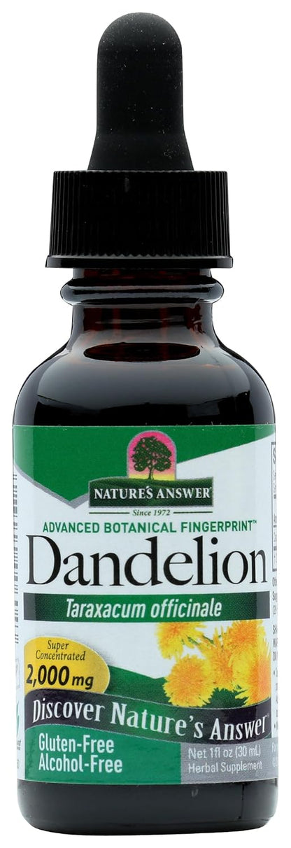Nature's Answer Dandelion Root Alcohol-Free Extract, 1 fl oz