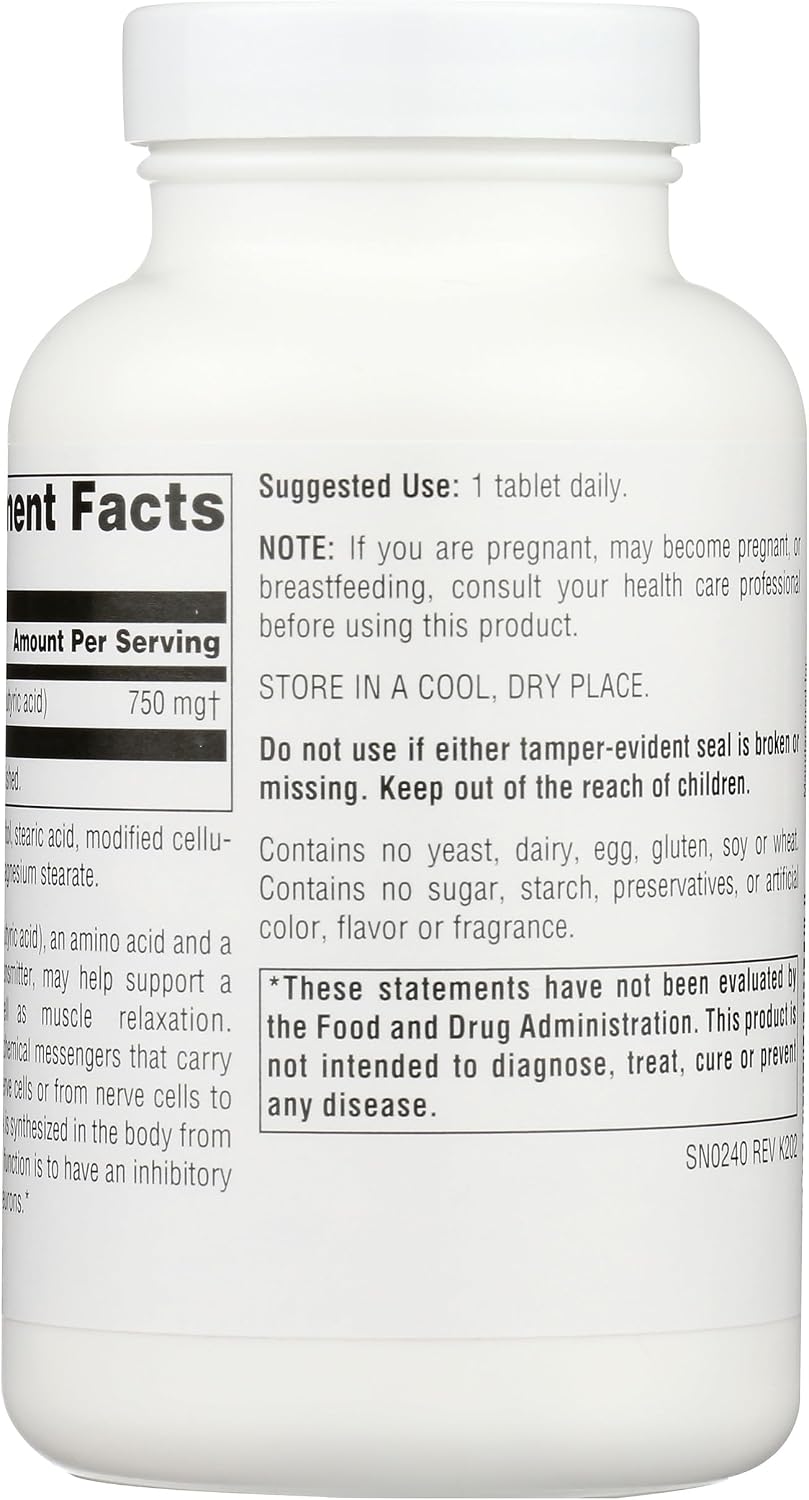 Source Naturals Serene Science GABA 750mg Tablets – For Relaxation and Peace of Mind - görsel 2