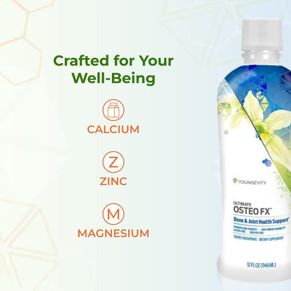 Youngevity Ultimate Osteo-Fx Liquid – Bone Health Support with Calcium Citrate & Vitamin D3, 946 ml