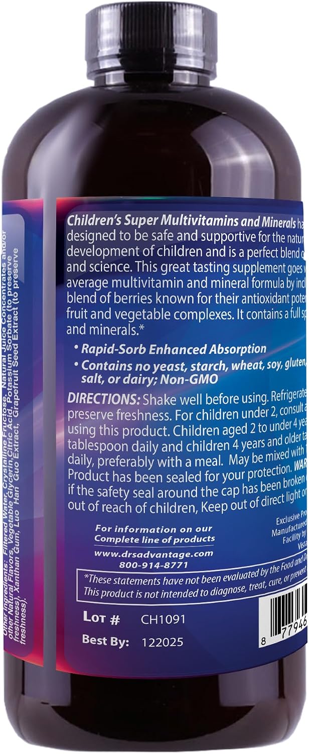 Liquid Children's Super Multivitamins & Minerals 946ml - görsel 5
