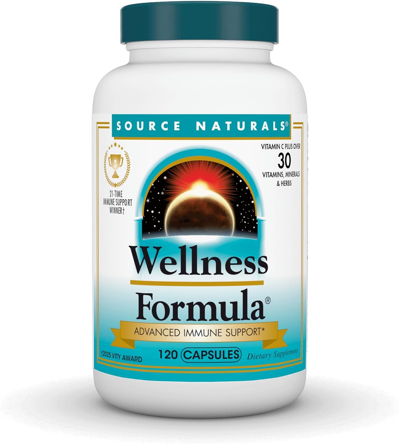 Source Naturals Wellness Formula Bio-Aligned Vitamins & Herbal Defence - 120 Capsules - görsel 1