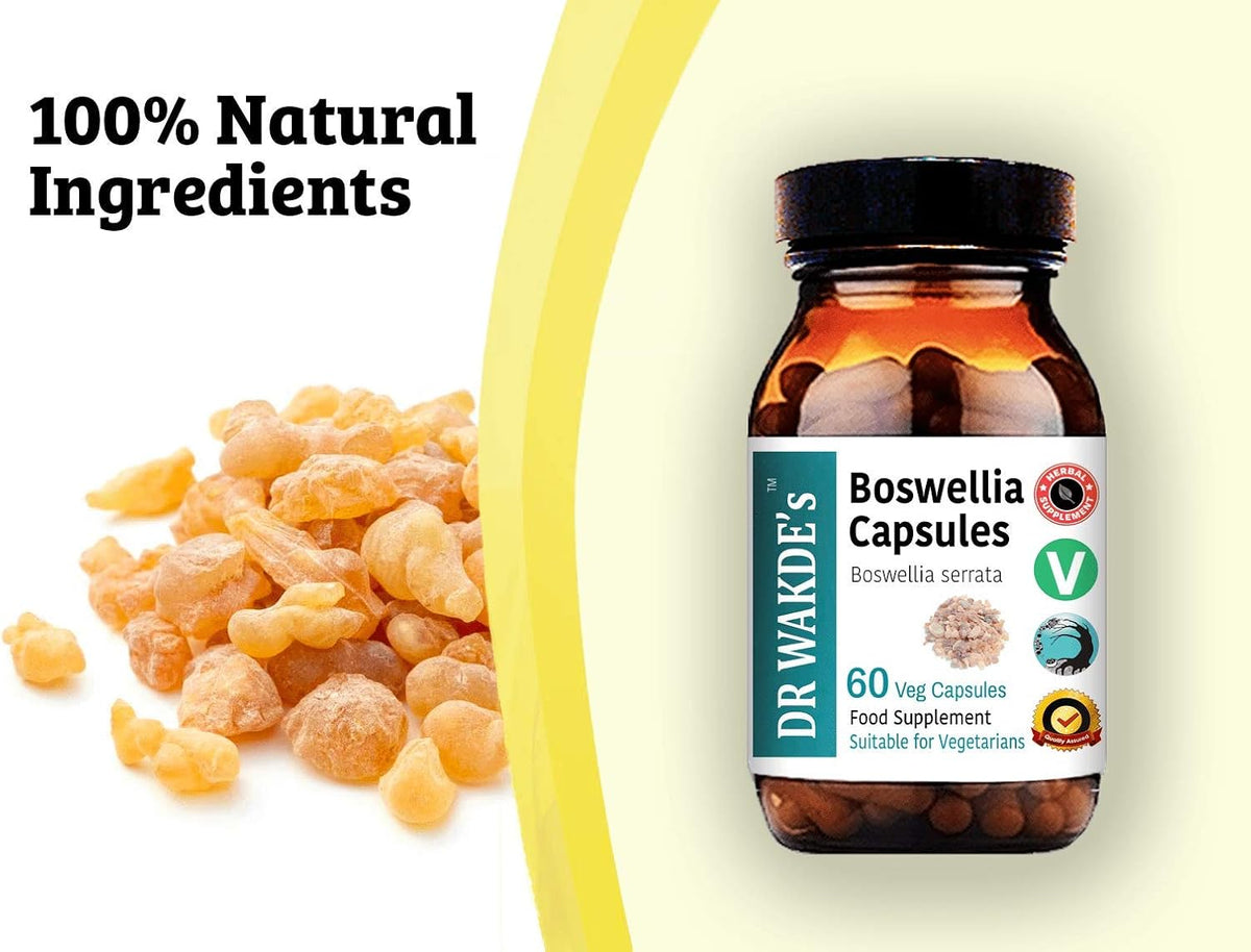 DR WAKDE'S Boswellia Capsules (Salai Guggul, Shallaki) – 60 Vegan Capsules – Pure Herbal Supplement - görsel 5