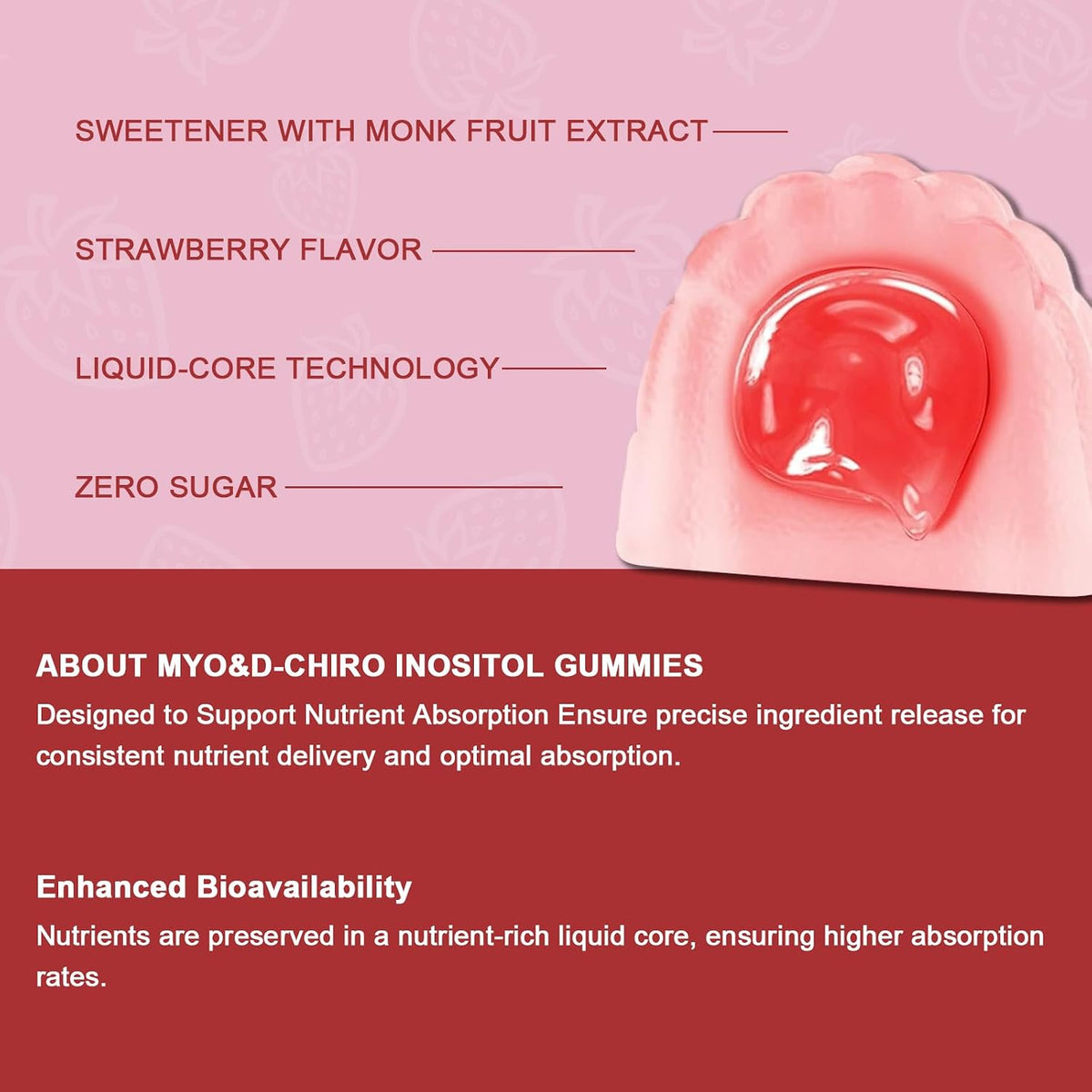 MICYDELAS Myo-Inositol & D-Chiro Inositol Gummies – 40:1 Ratio, 60 Gummies - görsel 6